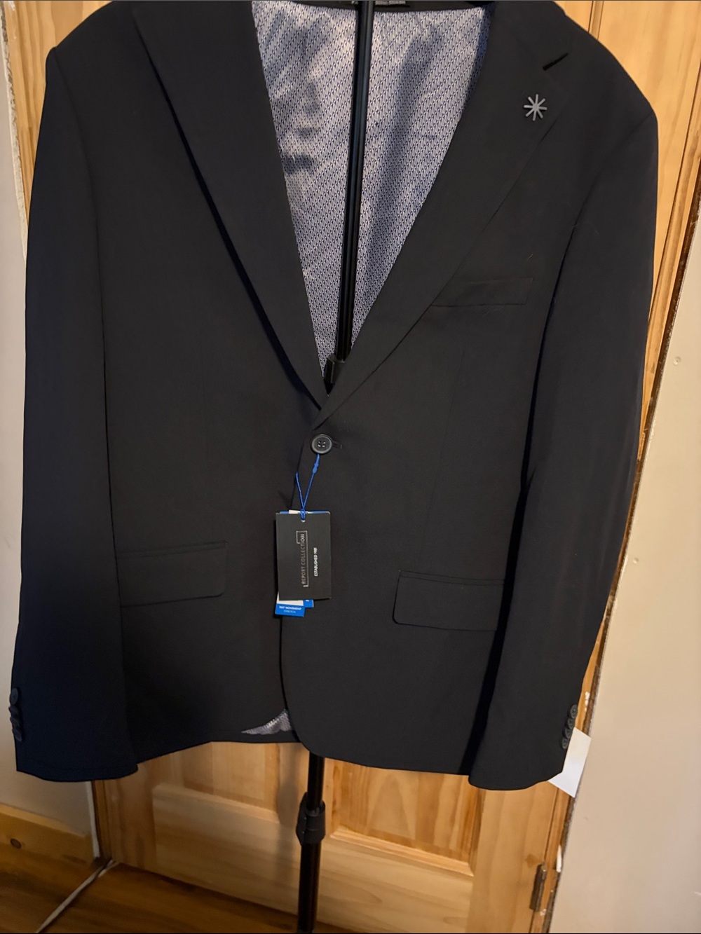 Report Collection Black Single-Breasted Sport Coat